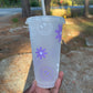 Purple Flower Cold Cup